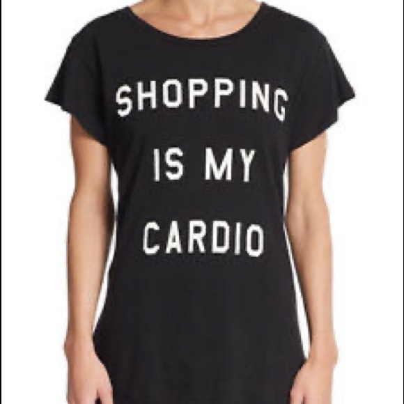 Wildfox Tops - Wildfox “Shopping is my Cardio” Tee